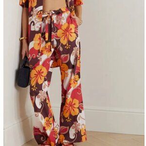 FAITHFULL THE BRAND New Celvia Wide Leg Pant Ulani Floral Print small